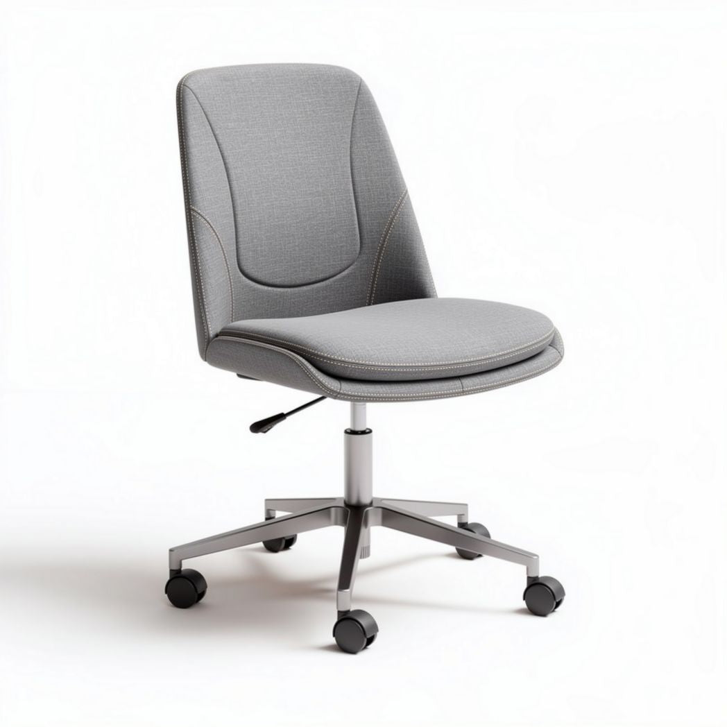 Bureaustoel met verstelbare hoogte en grijze stof 45 x 45 x 90cm