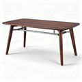 eettafel van hout met metalen onderstel afmetingen 150 x 90 x 75cm