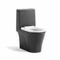 Zwart toilet met geïntegreerde spoelmechanisme afmetingen 70 x 40 x 80cm