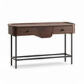 Houten console met metalen onderstel 120 x 40 x 75cm bruin